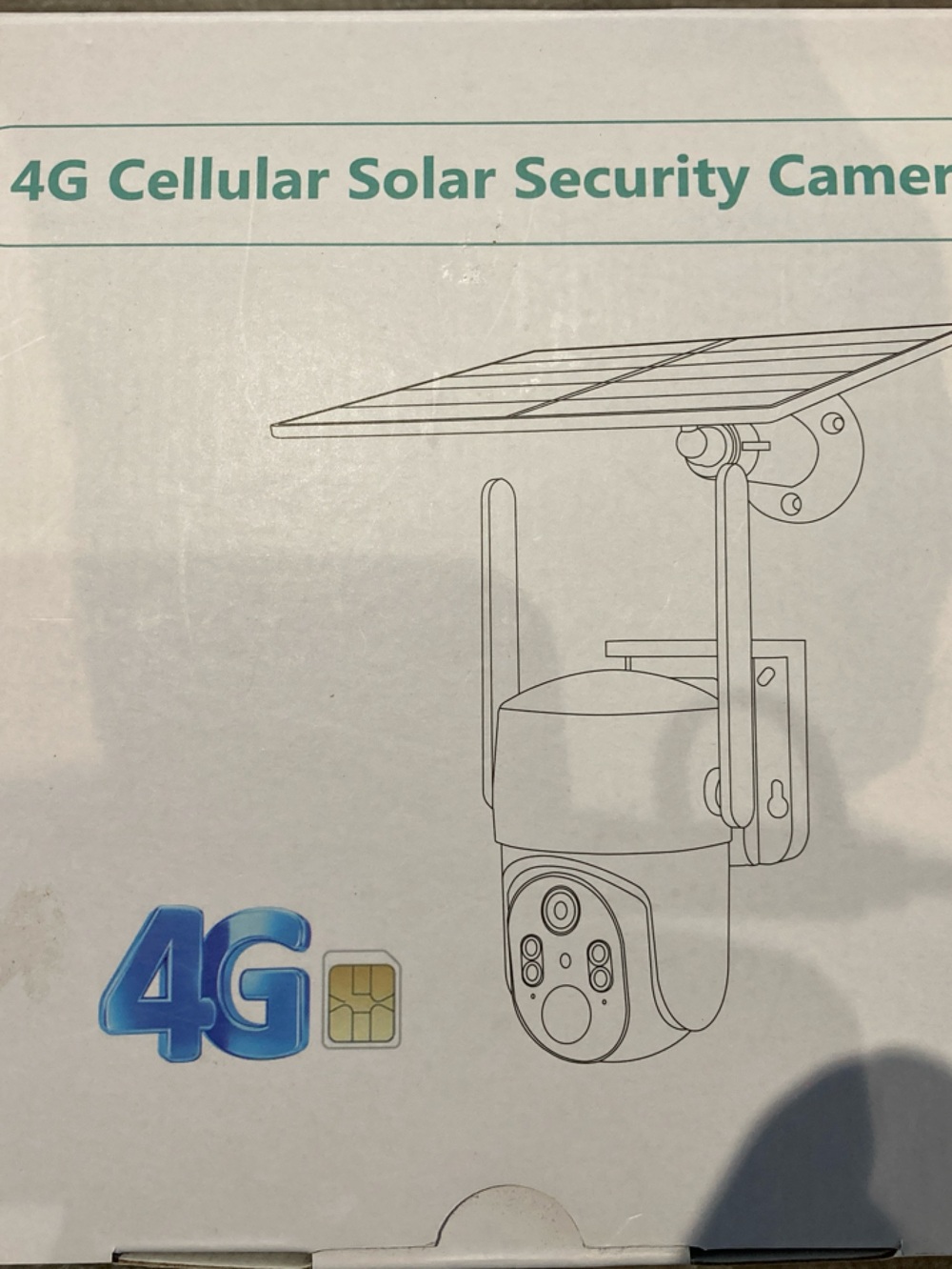 4G LTE Cellular Solar Security Camera - White